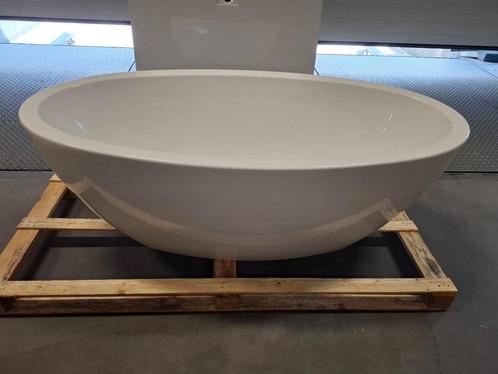 Xenz Britt 170x85 vrijstaand bad glans wit met rvs afvoer, Doe-het-zelf en Verbouw, Sanitair, Zo goed als nieuw, Bad, Rvs, Ophalen of Verzenden