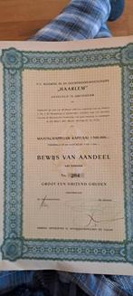 Bewijs van aandeel "Haarlem", Verzenden, Aandeel