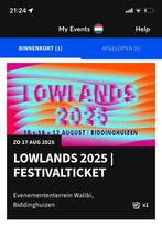 Weekendticket Lowlands '25!, Tickets en Kaartjes, Evenementen en Festivals, Eén persoon