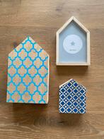 Leuke set van 3 decoratieve huisjes in verschillende afm, Ophalen of Verzenden, Zo goed als nieuw