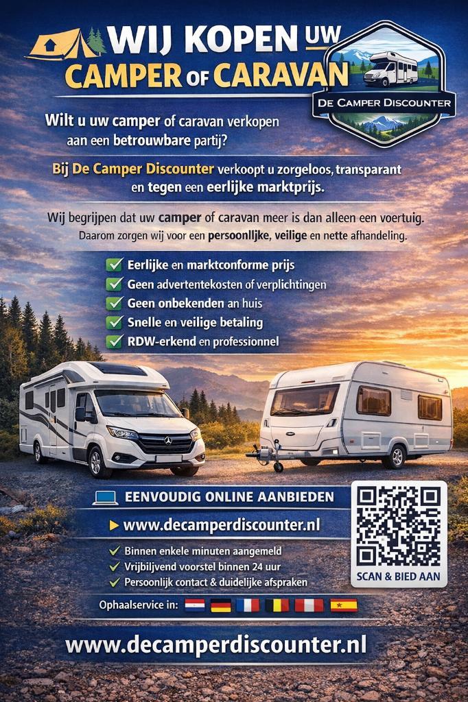 Snel en gemakkelijk u camper verkopen ?, Caravans en Kamperen, Camper Inkoop