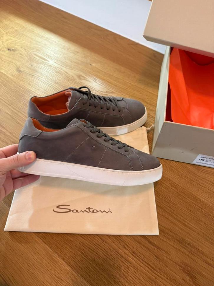 Santoni - size 43 - grey/stone - new, Kleding | Heren, Schoenen, Zo goed als nieuw, Bruin, Verzenden