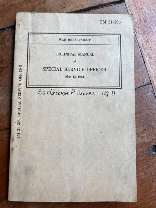 WO2 Amerikaans voorschrift Spec. Service Recreatie Sport '42, Verzamelen, Militaria | Tweede Wereldoorlog, Landmacht, Boek of Tijdschrift