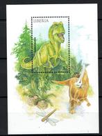 liberia pf blok dinosaurussen prehistorie, Postzegels en Munten, Ophalen of Verzenden, Postfris, Dier of Natuur
