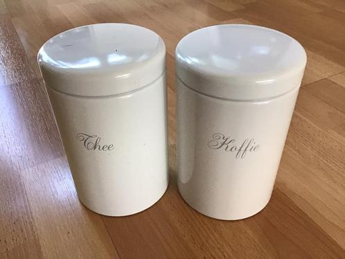 Brabantia koffie en thee voorraad blik wit, Huis en Inrichting, Keuken | Keukenbenodigdheden, Zo goed als nieuw, Ophalen of Verzenden