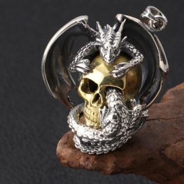 Exclusieve zilveren draak hanger - 925 zilver beschikbaar voor biedingen