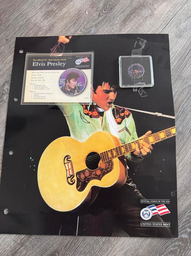 Elvis Presley Munt met Certificaat, Postzegels en Munten, Munten | Nederland, Losse munt, Overige waardes, Verzenden