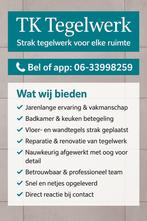 Tegelzetter van badkamer tot aan de tuin! Strak tegelwerk!, Garantie, Tegelzetten
