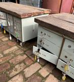 Bankkluis meubel dressoir vakkenkast industrieel, Antiek en Kunst, Ophalen