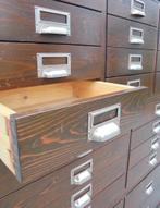 oude ladekast papierkast  apothekerskast  archiefkast, 50 tot 100 cm, 5 laden of meer, 25 tot 50 cm, Grenenhout