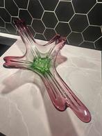 Murano glazen schaal groen/paars, Antiek en Kunst, Ophalen of Verzenden