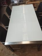 Eettafel met stoelen, Huis en Inrichting, Tafels | Eettafels, Ophalen, Gebruikt, 200 cm of meer, 50 tot 100 cm