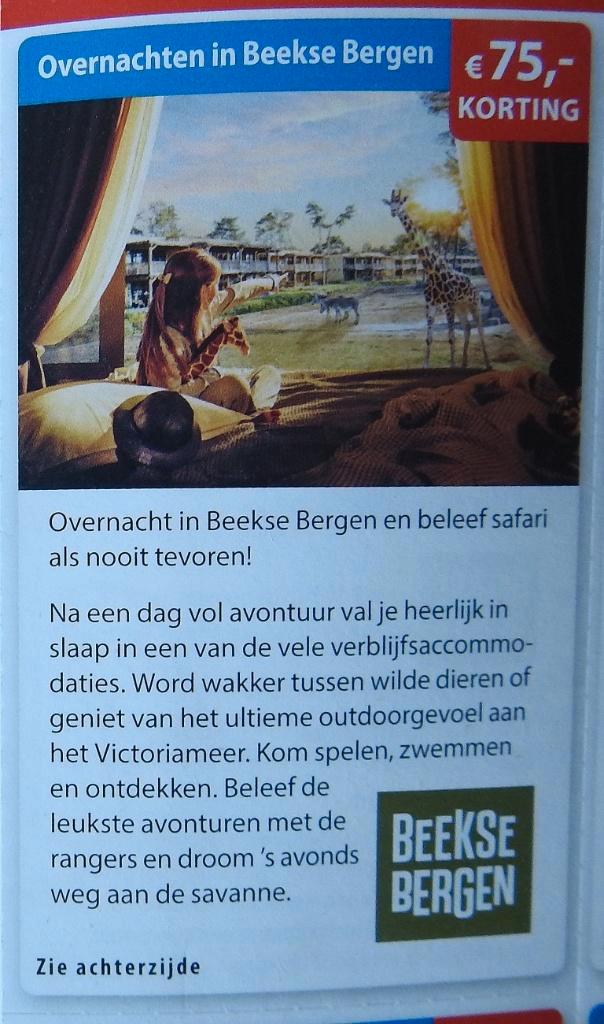 Kortingsbonnen Reizen en overnachten  ( NR 2 ), Tickets en Kaartjes, Kortingen en Cadeaubonnen, Drie personen of meer, Overige typen