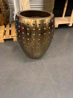 Goud bronse bloempot xxl 80 cm, Ophalen, Tuin, Steen, Gebruikt