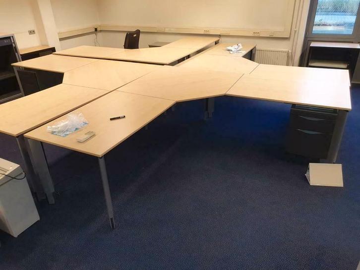 Aspa / Samas groot hoekbureau div maten, Huis en Inrichting, Bureaus, Zo goed als nieuw, Bureau, In hoogte verstelbaar, Ophalen of Verzenden