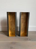 Wandkandelaar zwartgrijs/goud, Huis en Inrichting, Woonaccessoires | Kandelaars en Kaarsen, Overige materialen, 25 tot 50 cm, Ophalen of Verzenden
