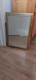 Goudkleurig spiegel, Ophalen of Verzenden, Zo goed als nieuw, Rechthoekig, Minder dan 100 cm