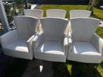 6 verstelbare lederen stoelen. T.e.a.b., Ophalen, Gebruikt, Wit, Leer