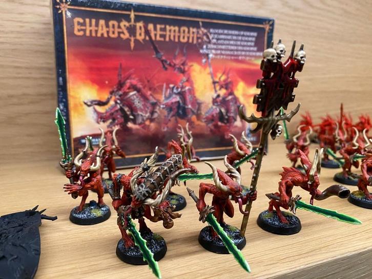 Warhammer Fantasy/40K 40.000 Chaos Daemons Khorne, Hobby en Vrije tijd, Wargaming, Zo goed als nieuw, Warhammer 40000, Figuurtje(s)