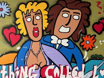 Johan Huizer, pop art zeefdruk A thing called love beschikbaar voor biedingen