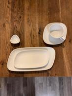 Porland Wit Servies Set - Kop en Schotels, Borden, Kom, Ophalen, Zo goed als nieuw, Bord(en), Overige stijlen