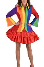 Leuke REGENBOOG/CARNAVAL/FLOWER POWER/FOUTE PARTY jas, Ophalen, Carnaval, Nieuw, Kleding