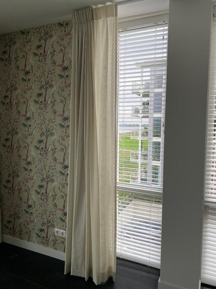 Gordijnen kleur groen, Huis en Inrichting, Stoffering | Gordijnen en Lamellen, Zo goed als nieuw, 200 cm of meer, 200 cm of meer