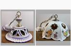 2 x Frans vintage (?) keramiek keuken lamp bloem / fruit, Keramiek keuken lamp, Overige materialen, Gebruikt, Ophalen of Verzenden