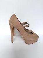 DIOR bruin beige suede leer peeptoe hakken  Maat 38, Pumps, Bruin, Ophalen of Verzenden, Zo goed als nieuw