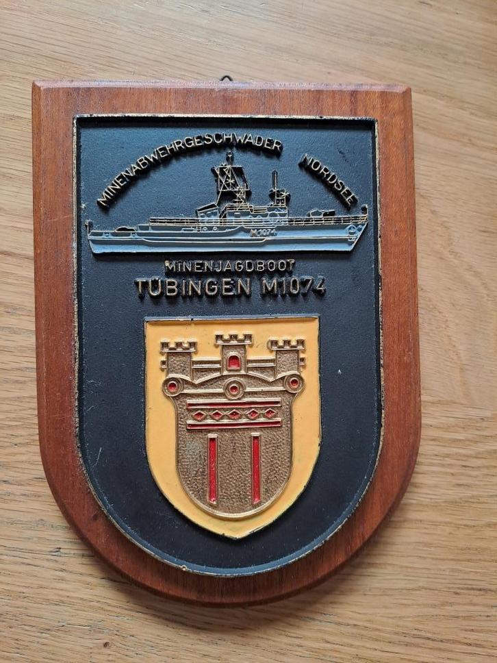 mijnenjager schild  duitsland, Verzamelen, Militaria | Algemeen, Marine, Embleem of Badge, Duitsland, Ophalen of Verzenden