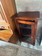 Antiek massief eiken vitrine kast servies wijn, Antiek en Kunst, Ophalen
