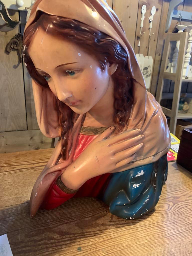 Prachtig brocante Maria beeld, Antiek en Kunst, Curiosa en Brocante, Ophalen