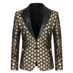 Heren gouden ruiten glitter colbert blazer jasje mannen, Kleding | Heren, Kostuums en Colberts, Verzenden, Nieuw
