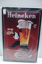 HEINEKEN BIER BORD met AFB OBER/GLAS, Ophalen of Verzenden, Nieuw, Overige typen