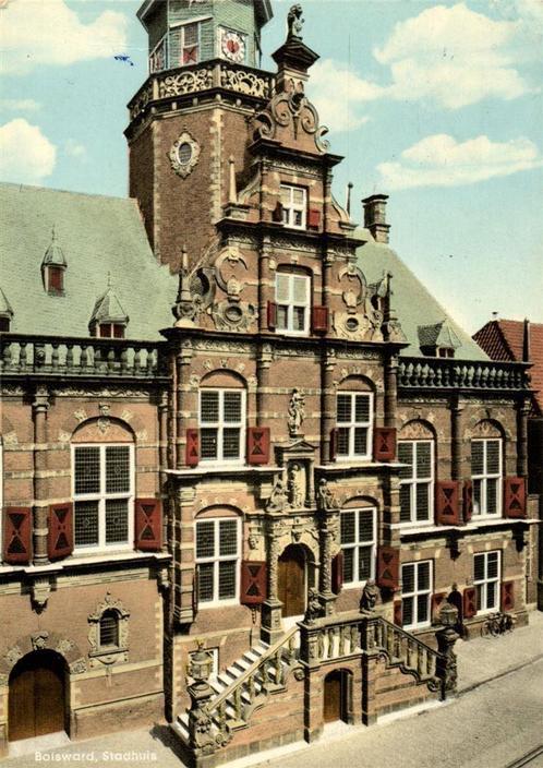 Bolsward, Stadhuis - fiets bordes - gelopen, Verzamelen, Ansichtkaarten | Nederland, Gelopen, Friesland, Ophalen of Verzenden