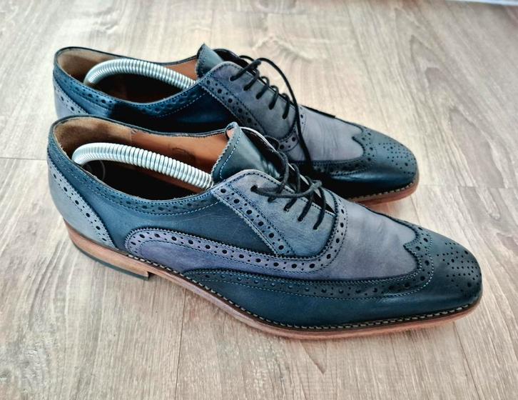 Van Bommel Klassiek - Zwart Paars Grijs - Maat 42, Kleding | Heren, Schoenen, Ophalen of Verzenden