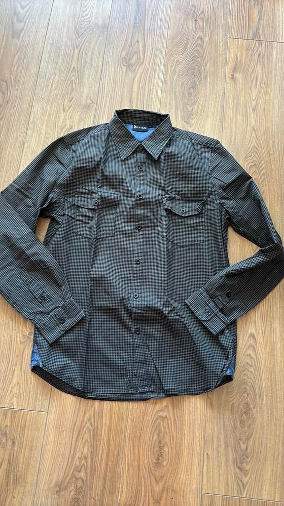 Overhemd Checker, Ophalen of Verzenden, Zo goed als nieuw, Zwart, Halswijdte 41/42 (L)