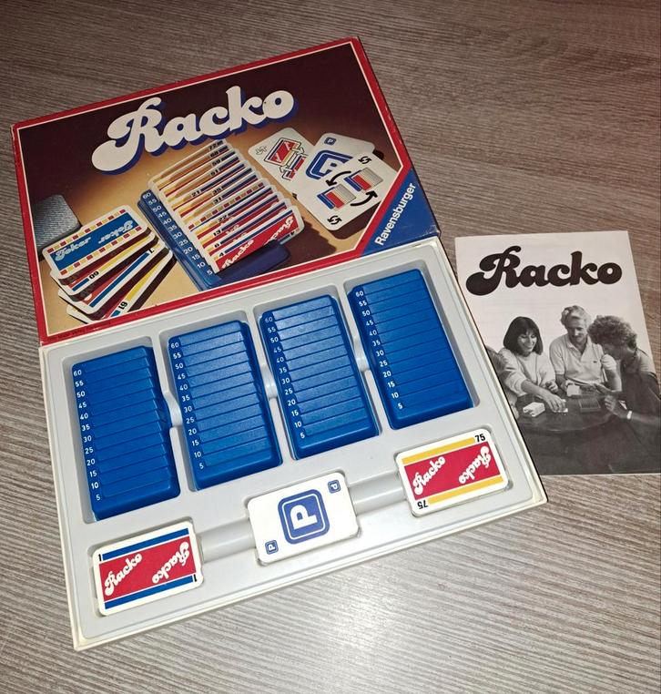 Racko kaartspel van Ravensburger, Hobby en Vrije tijd, Gezelschapsspellen | Bordspellen, Zo goed als nieuw, Een of twee spelers