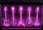 Neon met gitaren 40x30 cm, Ophalen of Verzenden, Zo goed als nieuw, Lichtbak of (neon) lamp