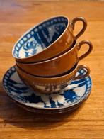 Japanse Batavia kop en schotels met koi karpers  ca. 1900, Ophalen of Verzenden