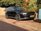 Volvo V50 2.4 140PK 2004 Zwart, Auto's, 74 €/maand, Zwart, Leder en Stof, Zwart