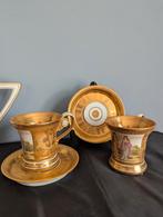 Vergulde kopjes NA Empire Napoleon Stijl, Antiek en Kunst, Antiek | Porselein, Ophalen