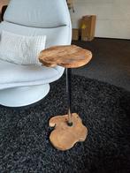 Teak bijzettafel, Ophalen, Rond