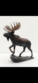 Bronzen beeld Eland zeer gedetailleerd, Antiek en Kunst, Antiek | Koper en Brons, Ophalen of Verzenden, Brons