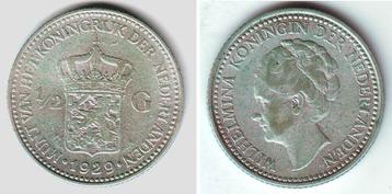 1/2 gulden B variant 1929 Nederland beschikbaar voor biedingen