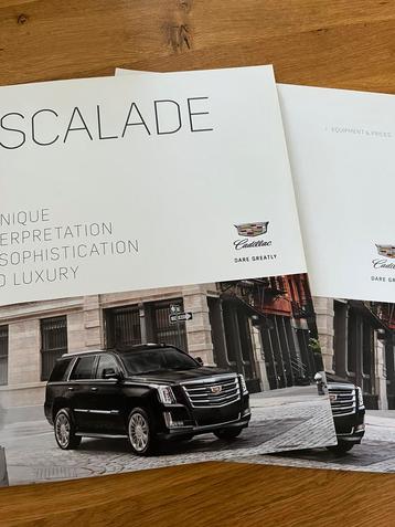 EU brochure Cadillac Escalade 2018 en NL prijslijst beschikbaar voor biedingen