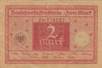 Duitsland- 2 Mark 1.3.1920 biljet 28-776037 -P#59 beschikbaar voor biedingen