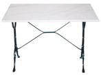 Rechthoekige marmer tafel met gietijzer onderstel tafels, Overige materialen, 100 tot 150 cm, Nieuw, Rechthoekig