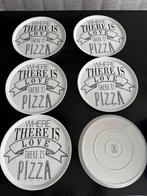 Riviera maison pizza borden 6 stuks, Ophalen of Verzenden, Zo goed als nieuw, Overige stijlen, Bord(en)