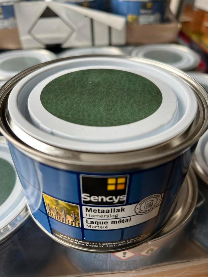 Sencys Metaallak Hamerslag - Groen, Doe-het-zelf en Verbouw, Verf, Beits en Lak, Nieuw, Lak, Minder dan 5 liter, Groen, Ophalen of Verzenden